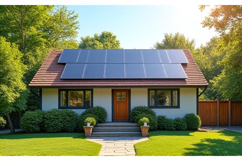 Residential Home with Solar Panels